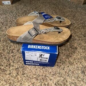 Birkenstock New Gizeh Braided Iron Oiled Leather Regular Size 41 Women’s 10